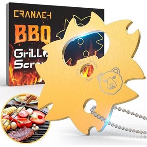 DOMETOUR Grill Scraper Kitchen Gadgets BBQ Accessories Christmas Gifts Grill Gate Grate Cleaner Tools for Barbeque Cleaning Bristle Free - 1 of 4