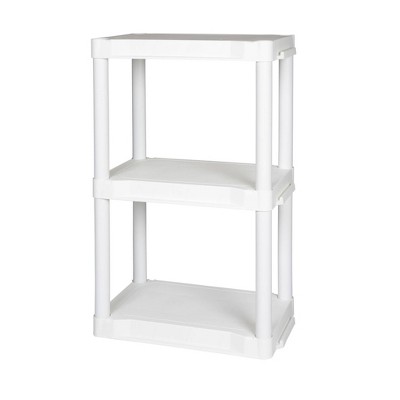 target white shelving unit