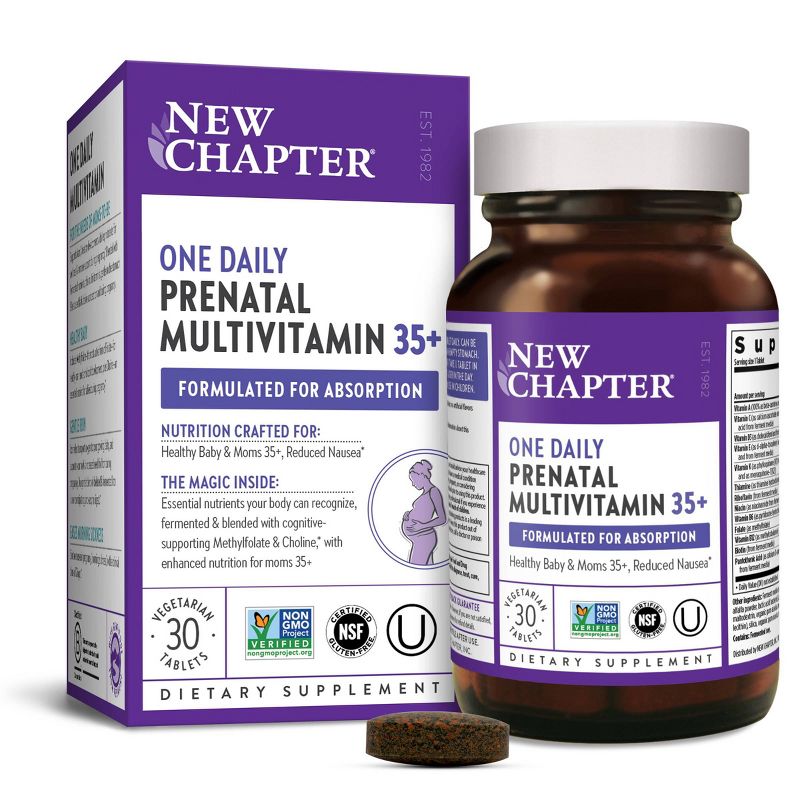 New Chapter Women&#39;s 35+ Daily Prenatal Multivitamins with Methylfolate + Choline - 30 ct, 5 of 9