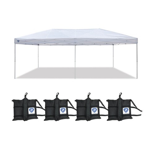 White Z-Shade 20 x 10 Everest Instant Canopy Camping Outdoor Patio Shelter 