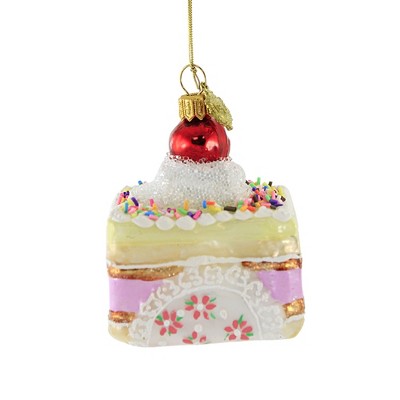 Huras 3.5" Cherry Petit Four Ornament Cake Pastry Sweet  -  Tree Ornaments