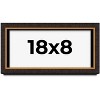 PosterPalooza | Panoramic Modern Shadow Box 1" Depth Brown Frame - UV Acrylic, Backing, Hanging Hardware - 2 of 4