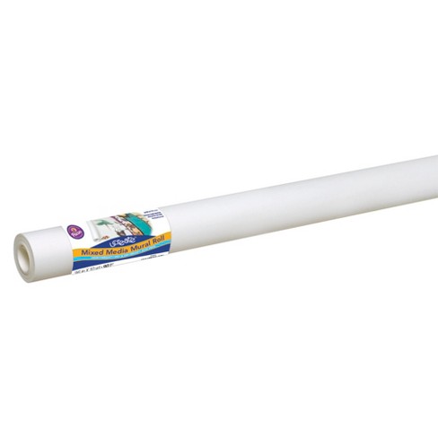 Ucreate Mixed-Media Art Paper Roll, 80 lb., 36 Inches x 30 Feet, White