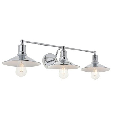 Etude 3-Light Chrome Wall Sconce with Black Shade