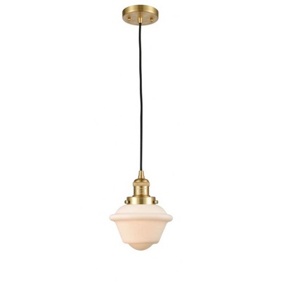 Oxford - 1 Light Cord Hung Mini Pendant In Traditional Style-8 Inches Tall and 7.5 Inches Wide