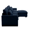122" Corduroy Cloud L-Shaped Modular Sectional Sofa with Deep Seat & Storage Ottoman - 3 of 4