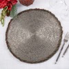 Saro Lifestyle Holiday Harmony Beaded Wreath Border Placemat (Set of 4) - 4 of 4
