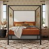 Polibi Canopy Bed with Upholstered Linen Headboard - 2 of 4