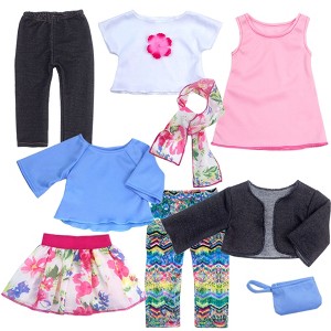 Sophia’s 9 Piece Spring Wardrobe Mix and Match Set for 18" Dolls - 1 of 4