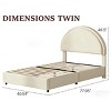 Double Bed Frame with Padded Bed Ring and Lambswool Headboard Platform, Cloud-Like Bed Frame with Soft Rounded Corners, Easy to Assemble - 2 of 4