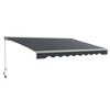 Outsunny 16.5' x 10' Electric Awning, Patio Retractable Awning with LED Lights and Remote Controller, Dark Gray - 4 of 4