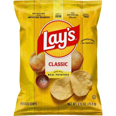 Lay's Classic Potato Chips - 2.5oz: Gluten-Free, No Artificial Flavors