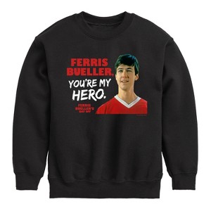 Boys' - Ferris Bueller's Day Off - Ferris My Hero Graphic Long Sleeve Fleece Sweatshirt - 1 of 4