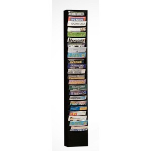 Durham Steel Literature Rack 23 Pocket For 8-1/2"W Paper Black 401-08 - 1 of 1