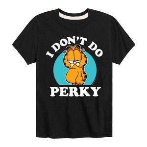 Boys' - Garfield - I Don't Do Perky Short Sleeve Graphic T-Shirt - 1 of 4