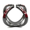 Slickblue Stainless Steel Cuff Ring, Multi-Series Crystal Feature, Women’s Fashion Ring, IP Light Black, Sizes 5-10 - 4 of 4