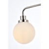 Elegant Lighting Hanson 2 lights bath sconce in polished nickel with frosted shade - 4 of 4