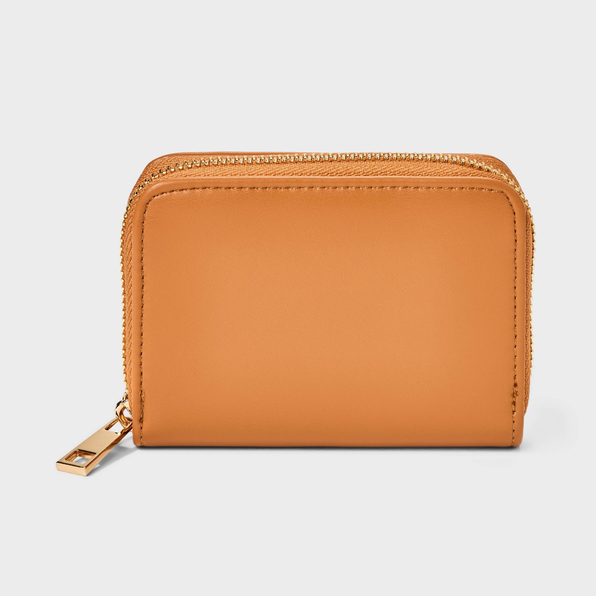 Small Zip Wallet - A New Day™ Brown: Solid Pattern