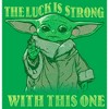 Juniors Womens Star Wars The Mandalorian Grogu St. Patrick's Day The Luck is Strong With This One T-Shirt - 2 of 4