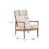 Christopher Knight Home Zephys Mid-Century Modern Wooden Armchair with High Back and Cushions - 3 of 4