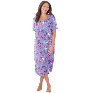 Dreams & Co. Long Print Sleepshirt - 1 of 4
