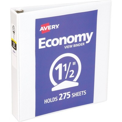 Avery Economy 1.5 3-Ring View Binder White 5726-CT