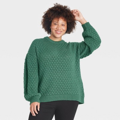 women's teal green sweater