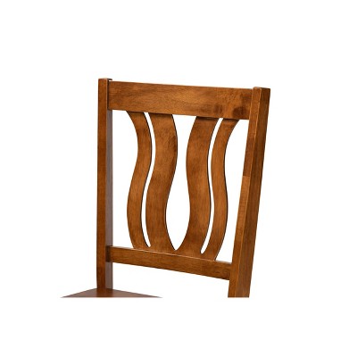 Walnut Brown Low Arm Chair with Cane Backrest