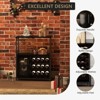 36 Inch Tall Bar Cabinet, Adjustable Shelves Wine Rack Table with Removable Wine Rack and Mesh Door - 4 of 4
