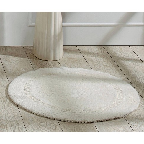 Bath Mat Rug 17x24 White, 100% Pure Cotton, Super Soft Bath Rugs, Plush &  Absorbent, Hand Tufted Heavy Weight Construction, Full Reversible Step Out