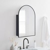 TEHOME Arched Bathroom Medicine Cabinet with Mirror Recessed and Surface Mount Medicine Cabinet Mirror - 3 of 4
