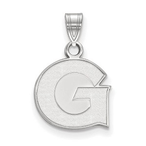Black Bow Jewelry 10k White Gold Georgetown Hoyas NCAA Small Pendant - 1 of 3