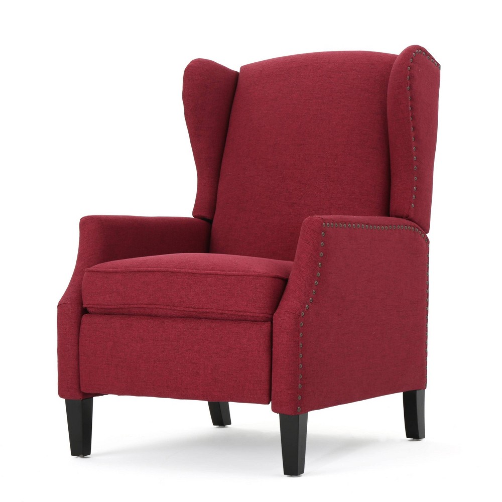 Photos - Chair Wescott Traditional Fabric Recliner Deep Red - Christopher Knight Home