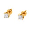 Haus of Brilliance 14K Yellow Gold 1/4 Cttw Invisible Set Princess-Cut Diamond Square Stud Earring - 4 of 4