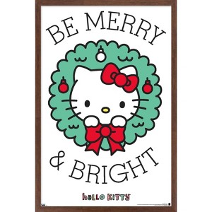 Trends International Hello Kitty: 17 Holiday - Be Merry & Bright Framed Wall Poster Prints - 1 of 4