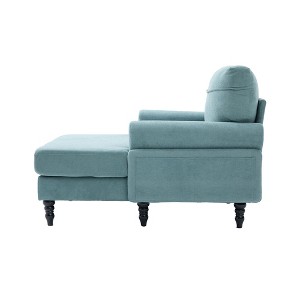 Yinvani Modern Chaise Lounge Sofa for LivingRoom or Bedroom, Chenille Fabric - 1 of 4