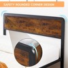 Queen Size Bed Frame with Wooden Headboard - 2 Storage Drawers, Industrial Platform Bed, Heavy Duty Metal Slats, Noise-Free, No Box Spring Needed - 3 of 4