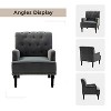 Bonifacio Contemporary Velvet button-tufted back Armchair with Nailhead Trim | Karat Home - 4 of 4