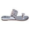 GC Shoes Nadin Metallic Rhinestone Toe Ring Flat Sandals - 2 of 4