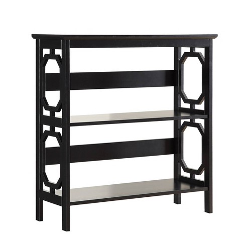 32.5 3 Tier Folding Metal Shelf Black - Breighton Home