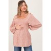 Pinkblush Mauve Printed Smocked Maternity Tunic Top - 2 of 3