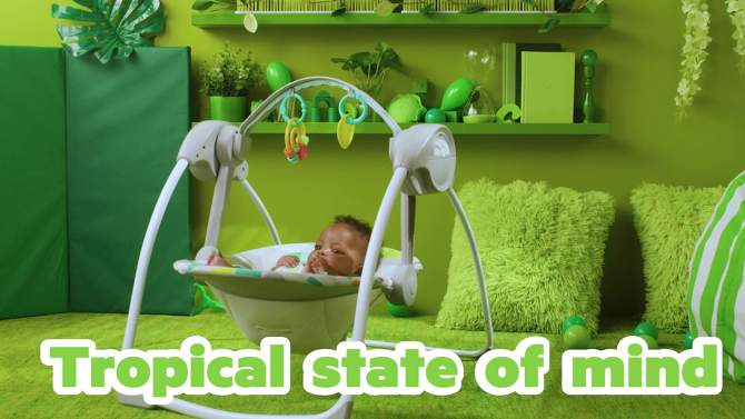 Bright Starts Playful Paradise Portable Baby Swing, 2 of 22, play video