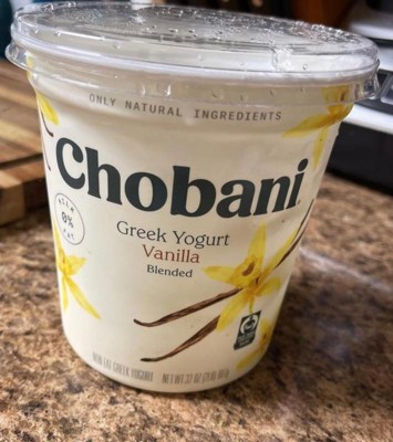 Chobani Vanilla Blended Nonfat Greek Yogurt - 32oz : Target