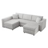 NicBex Couches for Living Room 75.6" Loveseat Sofa Minimalist Corduroy Fabric Upholstered 2-Seater Sofa Couch Matches 30.7" Ottoman for Bedroom - 4 of 4