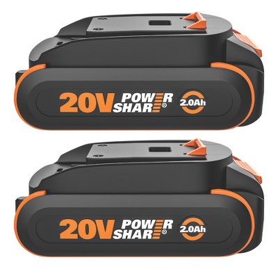 Worx WA3669.2 20V Lithium-Ion Battery 2.0Ah - 2 Pack