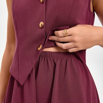 Women's Layered Waistcoat A-Line Dress - A New Day