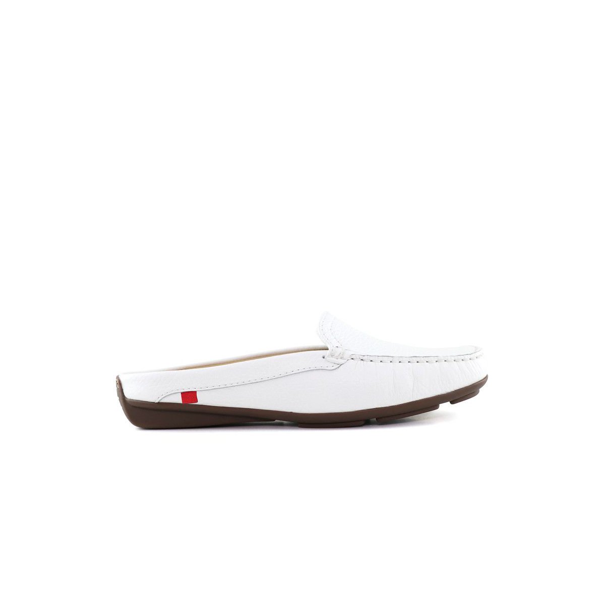 Женские сабо Marc Joseph New York Womens Leather Slip On Briarwood Venetian Mule Loafer - White Grainy, 6 — фото 3