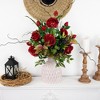Northlight Real Touch™ Red Artificial Rose Stems, Set of 6 - 26" - 2 of 4