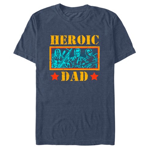 Men's Gi Joe Heroic Dad T-shirt - Navy Blue Heather - Large : Target