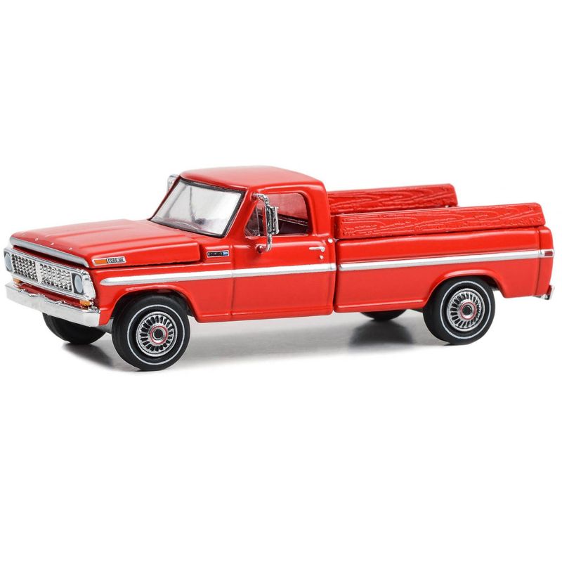1970 Ford F-100 Truck "Farm & Ranch Special" Candy Apple Red w/Side Cargo Boards 1/64 Diecast Model by Greenlight, 2 of 4